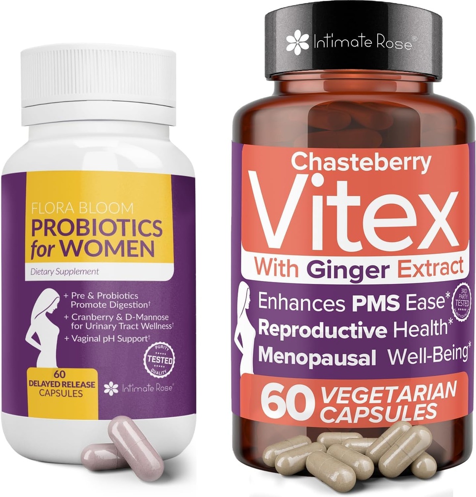 Risparmiate il 10% sui probiotici vaginali per le donne - 60 conteggi & Vitex Chasteberry Supplemento per le donne - 60 capsule
