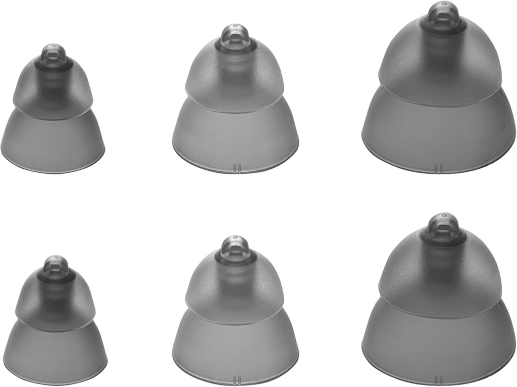 Set misto Phonak Power Smokey Dome Small-Medium-Large Domes, Sostituzione da Sonova, Dome per apparecchi acustici Tutti i ricevitori -1 Pack/6 Domes Totale