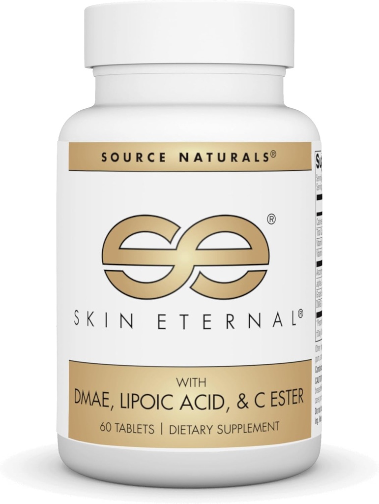Fonte Naturals Skin Eternal Tablet con DMAE, Acido LIPOIC, & C Ester - 60 compresse