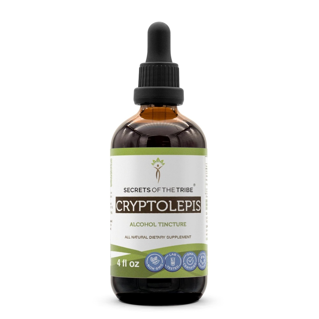 Segreti della Tribe Cryptolepis Tincture Alcohol Extract, High-Potency Herbal Drops, Tincture Made da Wildcrafted Cryptolepis Sanguinolenta 4 oz