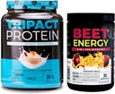 Nutrologia Beet Natural O2, Pre Workout Powder, Frutta Passione Flavor (30 Serve) TRIPACT Protein Powder, 7-in-1 Meal Sostituzione Shake, Vanilla Latte Cinnamon Flavor (20 Serve)