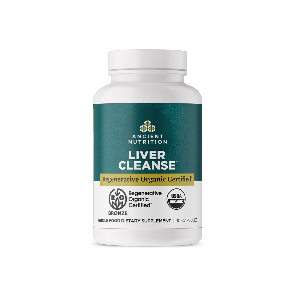 Antico supplemento di pulizia del fegato biologico rigenerativo di nutrizione rigenerativo, antico erbe fegato Cleanr con cardo del latte, radice di Burdock & Reishi per il supporto ottimale del fegato, senza glutine, 90 conte