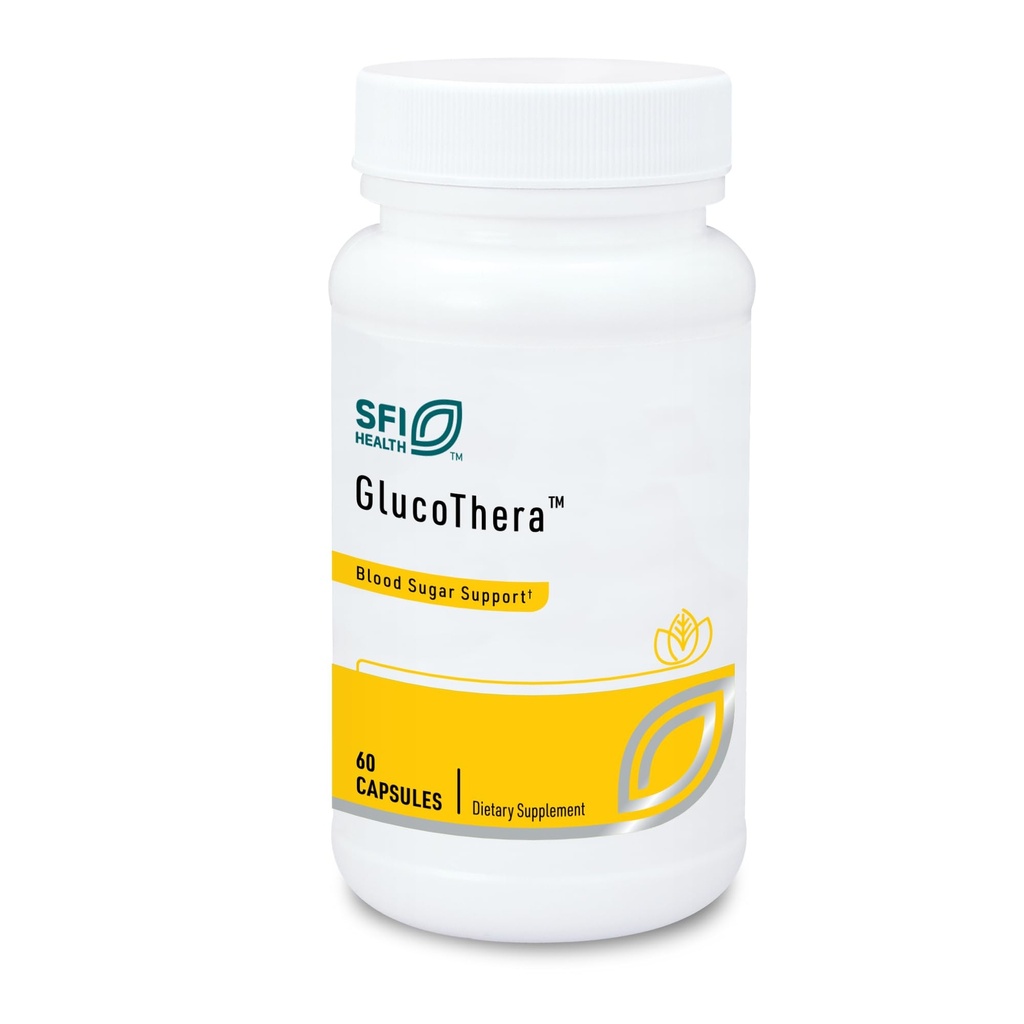 Klaire Labs SFI Health GlucoThera - Complesso cromosomico anallergico con acido alfa-lipoico, estratto di banaba & Vanadium (60 capsule)