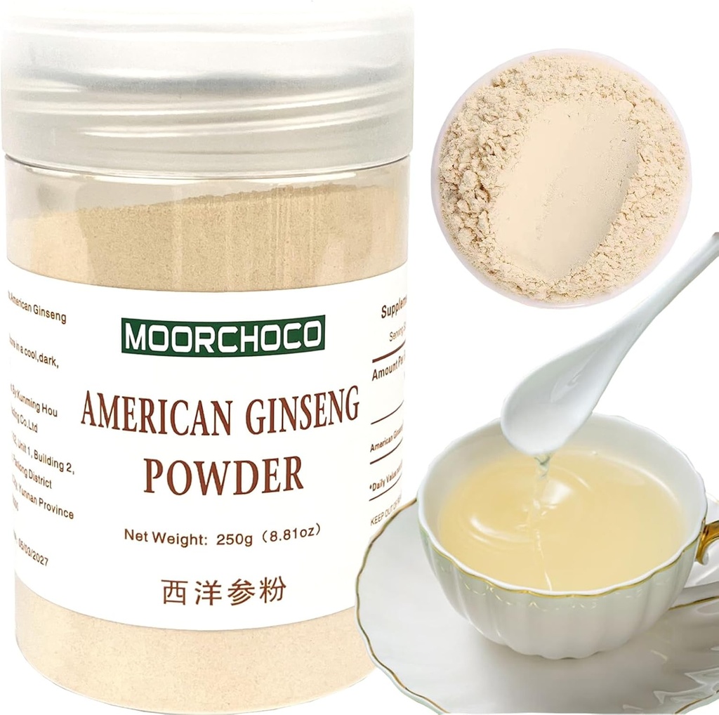 Polvere di Ginseng del Wisconsin Ginseng - Non-GMO, Gluten Free Polvere - Utilizzare il supplemento di erbe di Ginseng americano per Smoothies, Cuocere, Tea