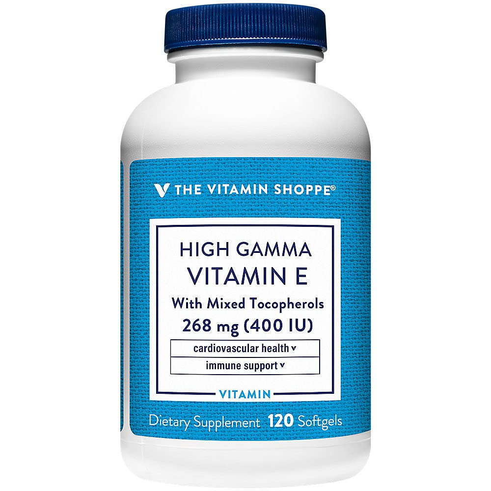 Alta vitamina E Gamma - Supporta la salute immunitaria e cardiovascolare - 400 IU (120 Softgels)