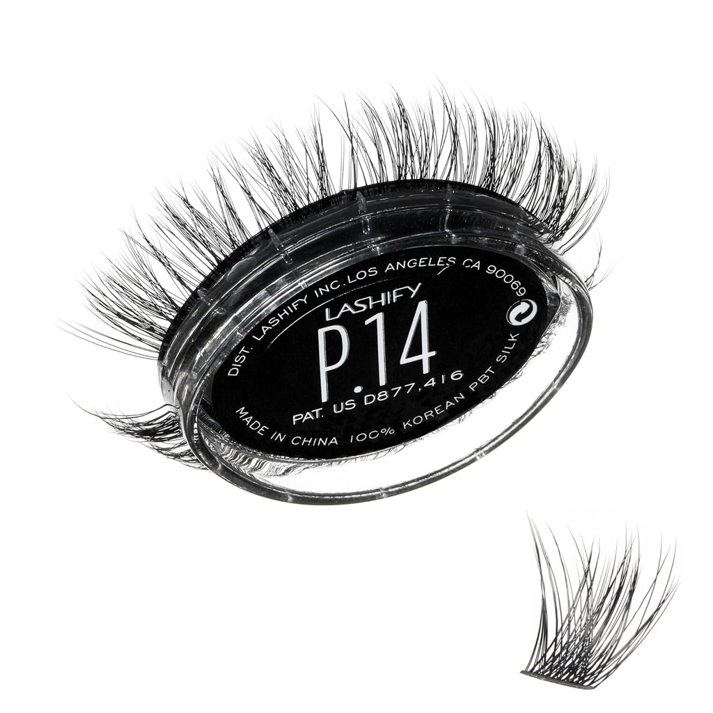 Lashify Plushy 14mm Gossamer Lashes in nero, facile fai da te False Lashes per un Voluminous ancora Look naturale
