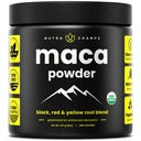 Polvere Maca Organica - Miscela Maca Coltivata Peruviana con Radici Gialle, Nere e Rosse - Gelatinizzata per Biodisponibilità Superior - Naturale, Vegan & Non-GMO, 8oz