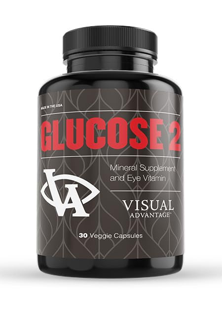 Glucose II Eye Supplement - 1 mese di fornitura - AREDS 2 Formula con vitamina D, C, E - Lutein & Zeaxanthin - Miscela antiossidante per adulti 50+