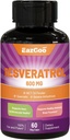 Resveratrolo 600 mg, Trans-Resveratrolo Supplemento, Antiossidante assistenza sanitaria, 60 capsule