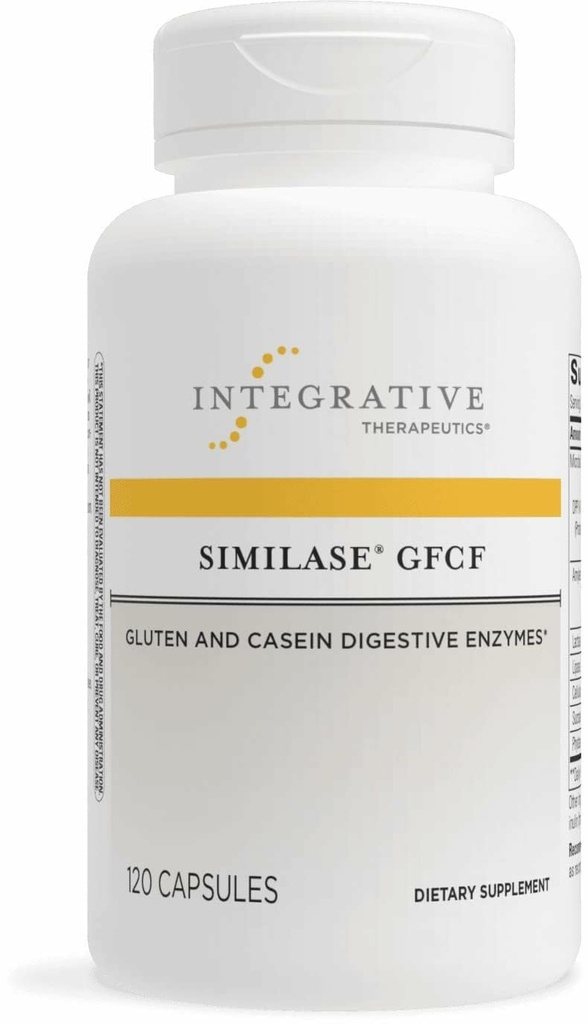 Integrative Therapeutics Similase GFCF - Integratore Digestivo per Adulti - Supporta la digestione Casein & Gluten* - Gas & Bloating Support* - Dairy-Free & Vegan - 120 Count (60 Serve)
