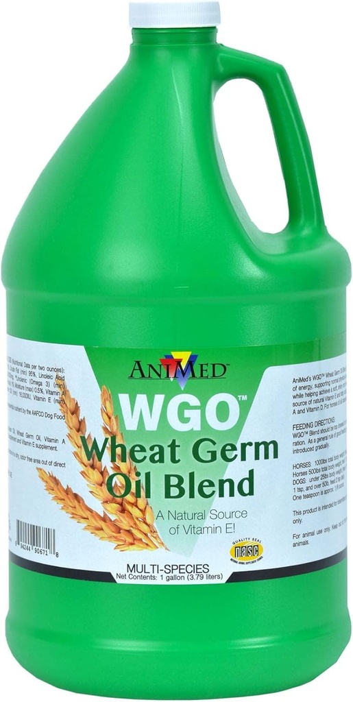 AniMed WGO Wheat Germ olio miscela per cavalli e cani (1 gallina bottiglia)...