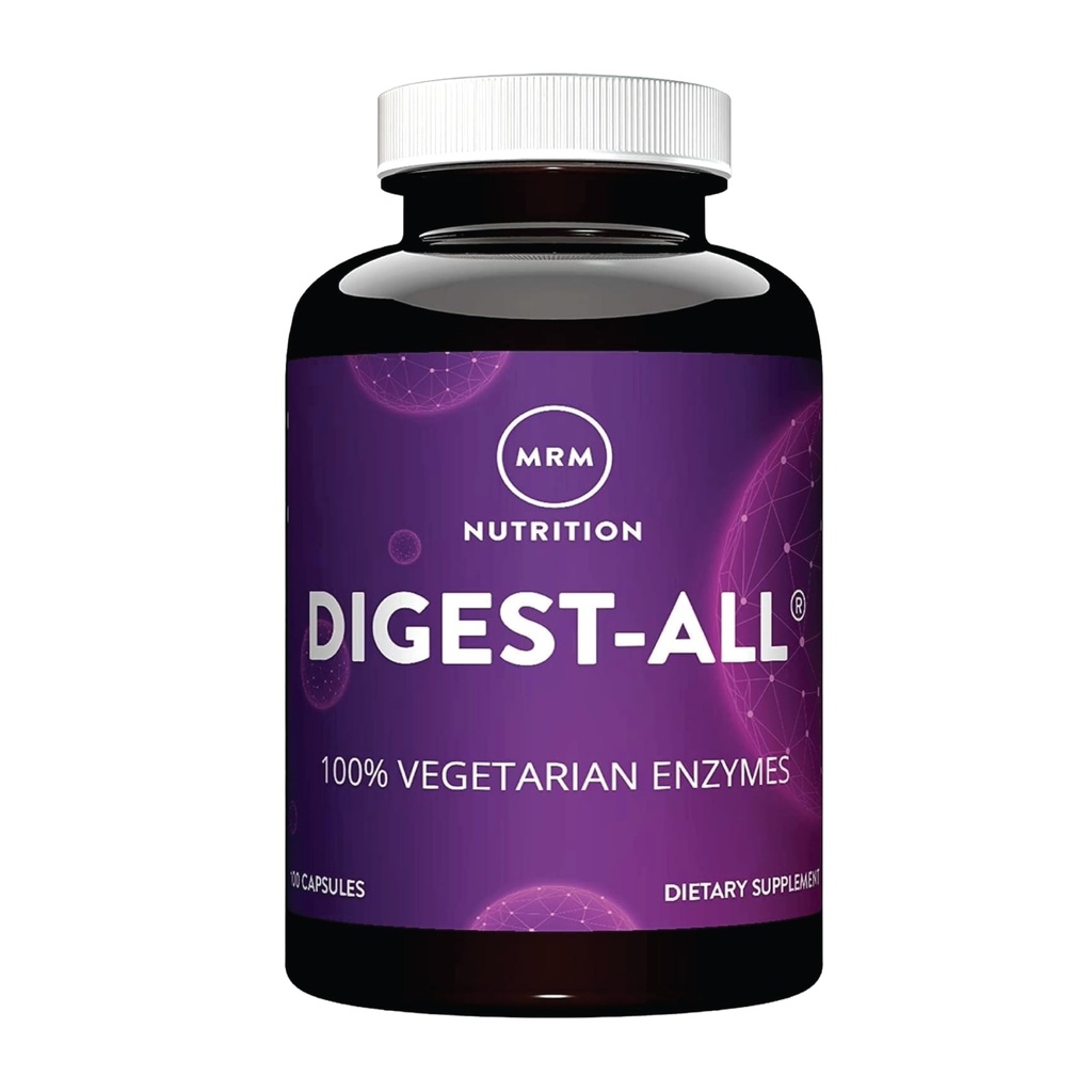 MRM Nutrition Digest-All ® | Enzimi digestivi | Digestione e assorbimento migliorati | Lattasi + Amylase + Lipase| Maggio Aiuto con Bloating and Gas| 100% Vegetariano | Gluten-Free | 50 Serve