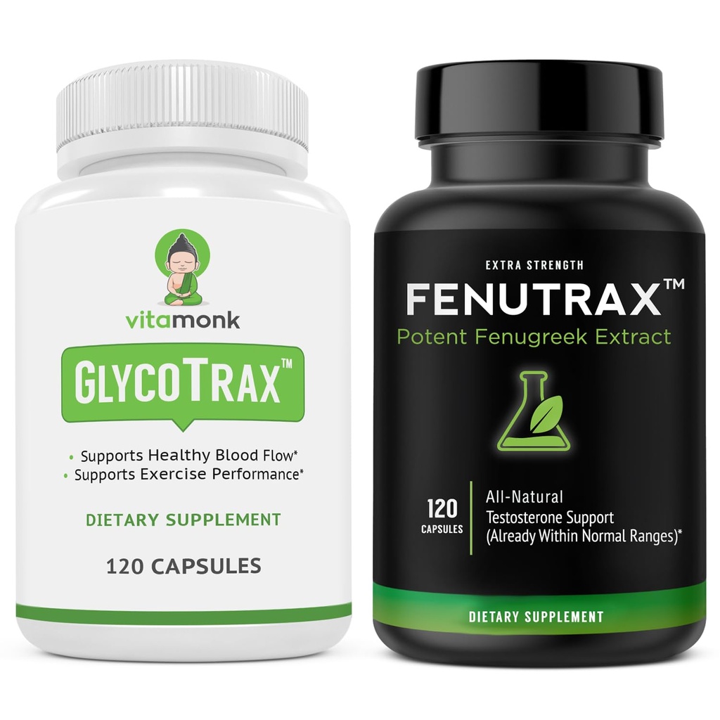 VitaMonk Fenugreek Seed Extract & GPLC - Supporta la Circolazione e livelli di testosterone sani