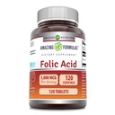 Stupefacente Formulas Folic Acid (Vitamin B9) Supplemento | 5000 Mcg per Serving | 120 compresse | Non OGM | Gluten-Free | Made in USA