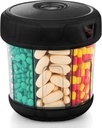 Extra Large Supplement Organizer con XL 7 scomparti, TPU Soft Lid Facile da caricare e da utilizzare Dispenser Pill, 1 mese Jumbo Vitamin Holder Medicine Organizer Storage