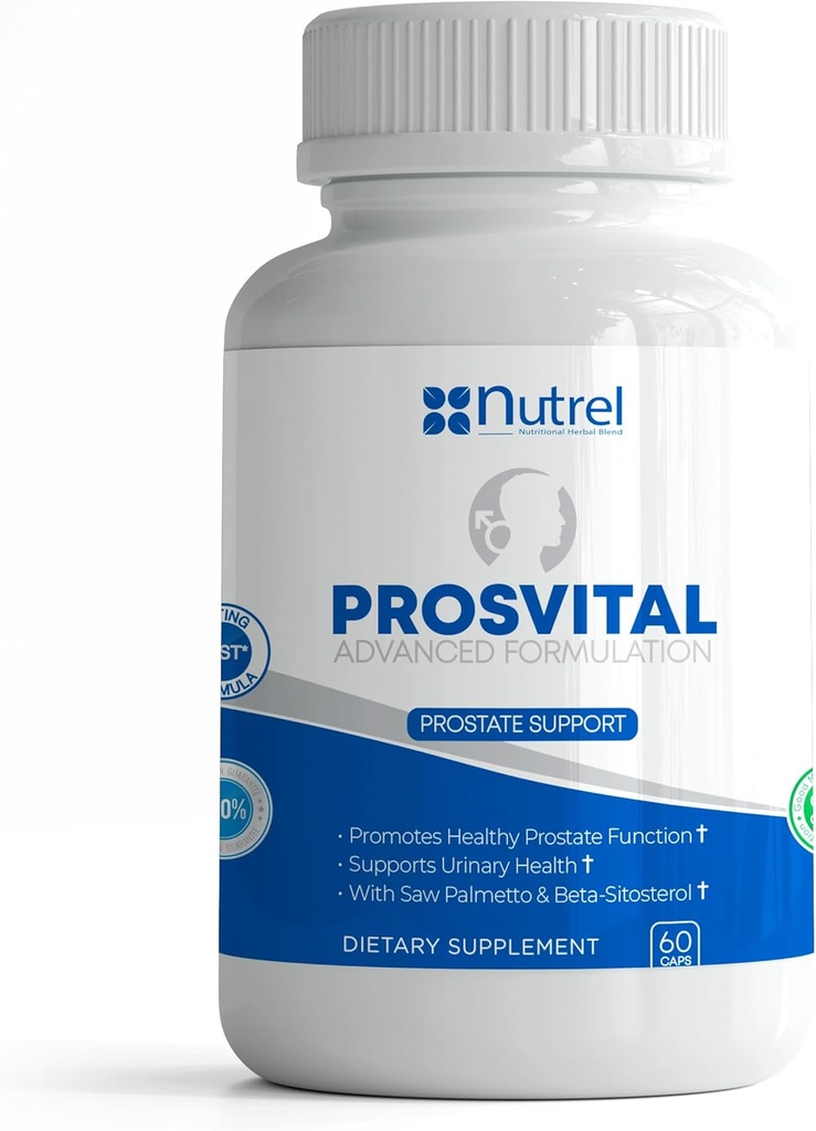 Nutrel Prosvital Generico, Integratore Prostatico per Uomo, 60 Capsule, Sega Palmetto e Beta Sitosterol, Promuovere il Benessere Prostatico