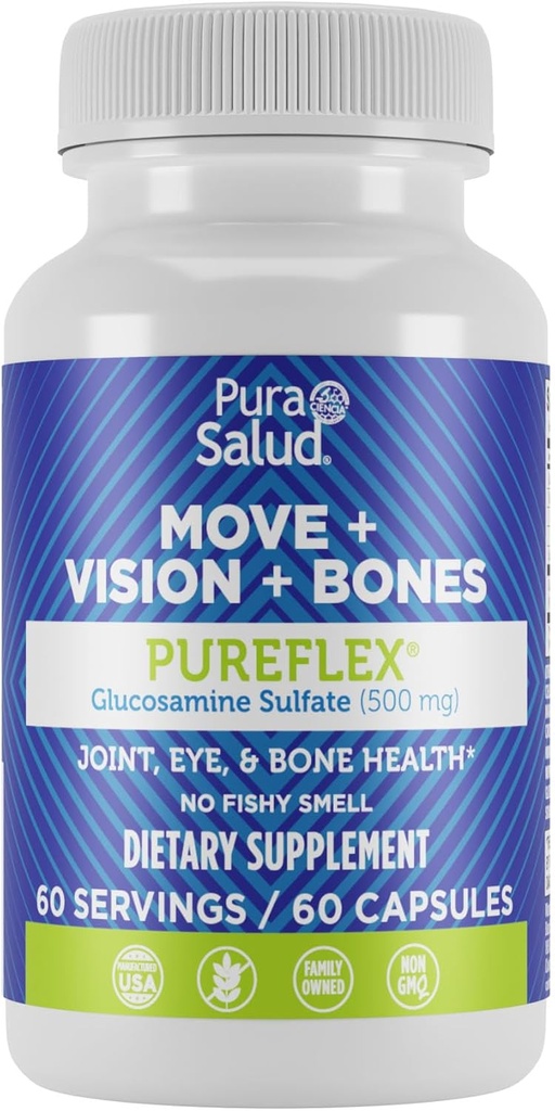 Marche di base Pura Salud Pureflex Glucosamine Sulfate 500mg, 60 Conte (Pacchetto di 1)