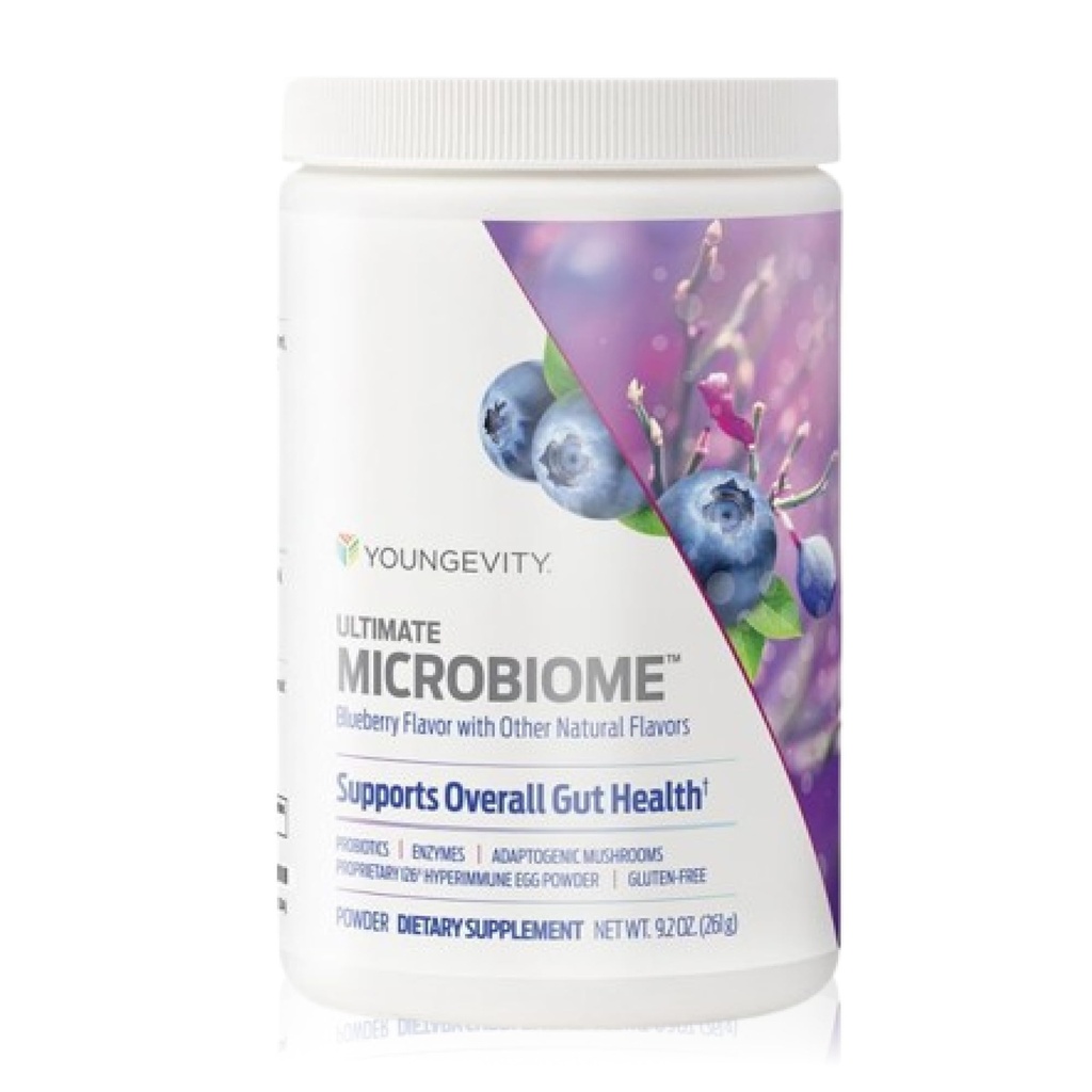 Youngevity Ultimate Microbiome – Prebiotico, Probiotico & Postbiotic Gut Health Supplement – i26® Hyperimmune Egg Powder, Probiotic Blend, DigeZymeTM Enzyme Complex – Supporta la digestione e la salute immunitaria
