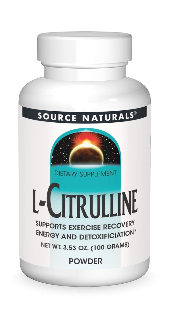 Fonte Naturals L-Citrulline Polvere, Supporta il recupero di esercizio, l'energia e la disintossicazione - 100g