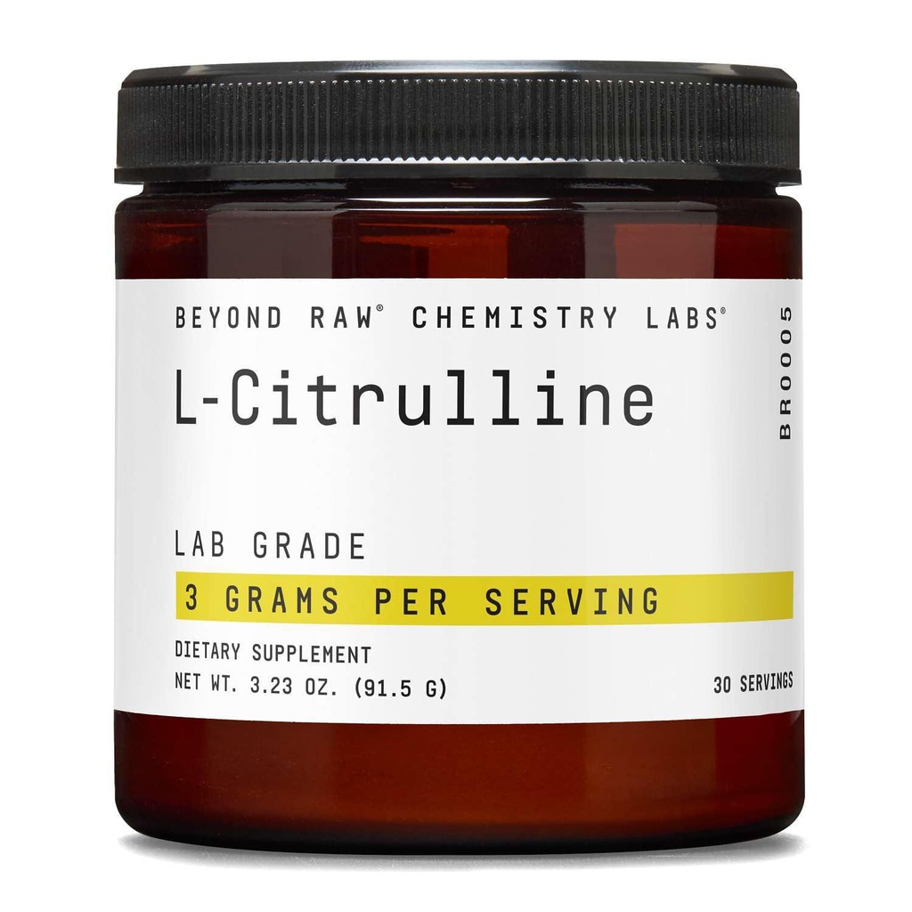BEYOND RAW Chemistry Labs L-Citrulline Polvere, Supporta prestazioni di picco, 30 Serve