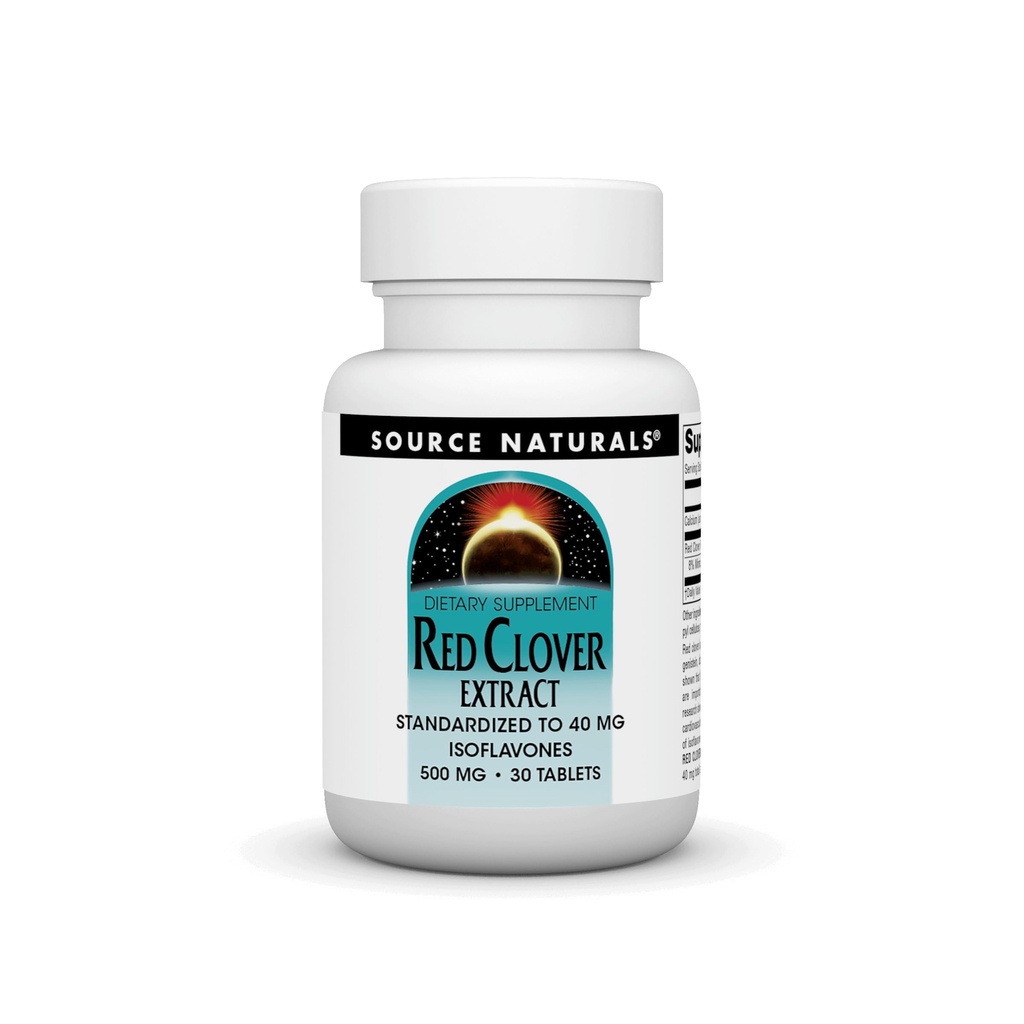 Fonte Naturals Estratto di Clover Rosso, 500 Mg Tablet, 30 Conte