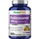 NusaPure Policosanol 100mg 180 capsule vegetali (Vegan, Non OGM)