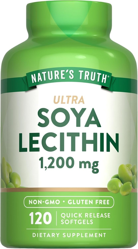Verità della natura Ultra SOYA Lecitina 1200 mg, 120 Conte (Pacchetto di 1)