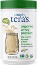 polvere di proteine del siero organico di tera - polvere di proteine del siero di Vanilla di erba Fed, pulita, fatta senza dolcificanti artificiali, non OGM, Kosher, rBGH-Free, Organic - 12 Oz.