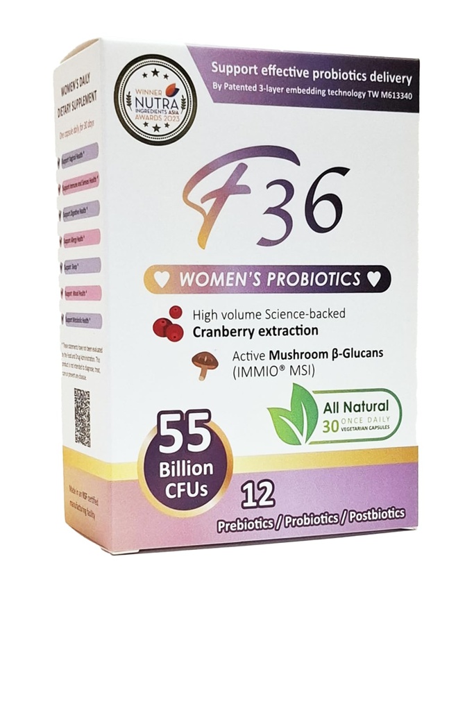 Probiotici per le donne 55 miliardi di CFU – Salute vaginale e digestiva, Supporto immunitario, Sonno & PH Balance – con mirtillo, β-Glucan, Prebiotici & Postbiotici – Una volta Daily Capsule - 30 Capsule Pack