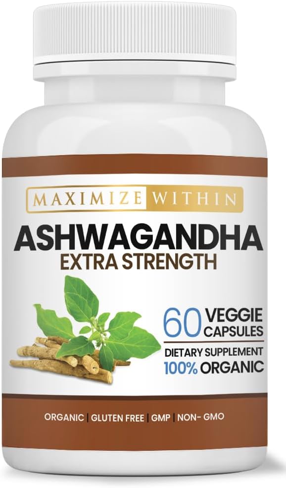 Ashwagandha Root Extra Strength – 60 Capsule Vegetariani – Supporta Stress, Mood e Immune Health – Formulato per l'assorbimento potenziato – Integratore non-OGM Herbal