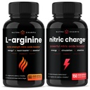 NutraChamps L-Arginina Capsule e Nitric Charge Capsule 2 Pack Bundle