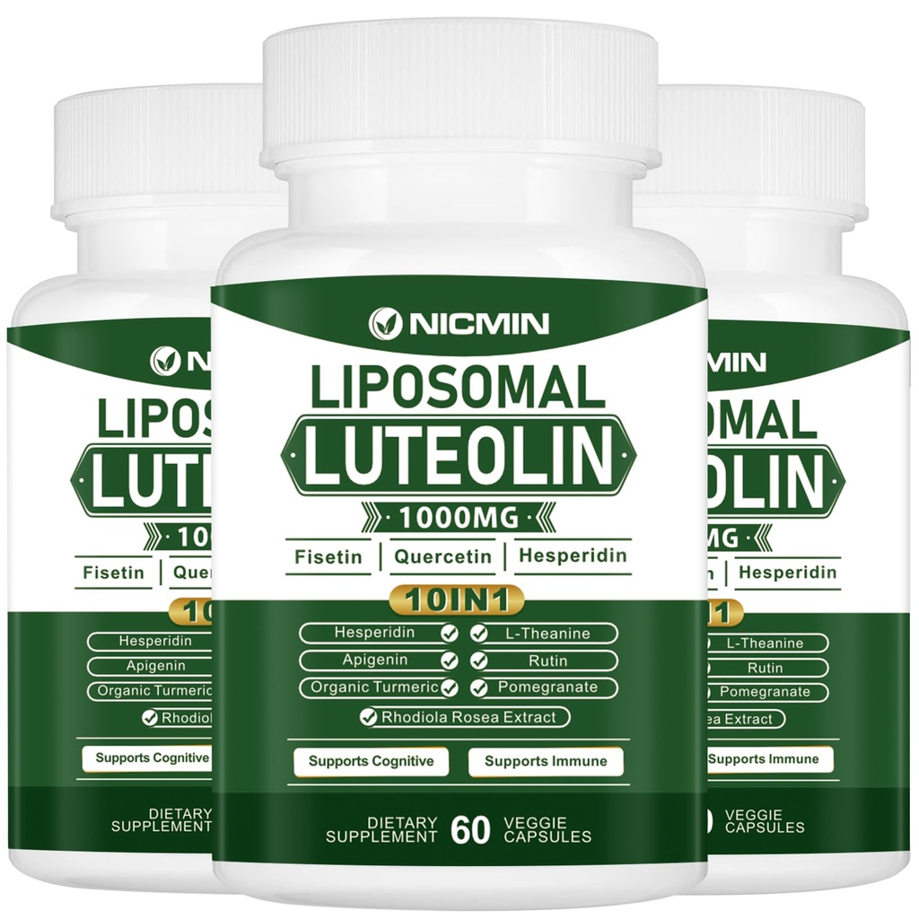 1000MG Luteolina Liposomica, Assorbimento massimo, Potente Luteolina Supplemento 180 capsule