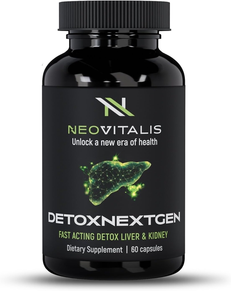 DetoxNextGen Advanced Fast-Acting Detox Liver & Kidney Support Supplemento con Milk Thistle & Dandelion Root - Promuove la pulizia naturale & Toxin rimozione supplemento dietetico | 60 capsule