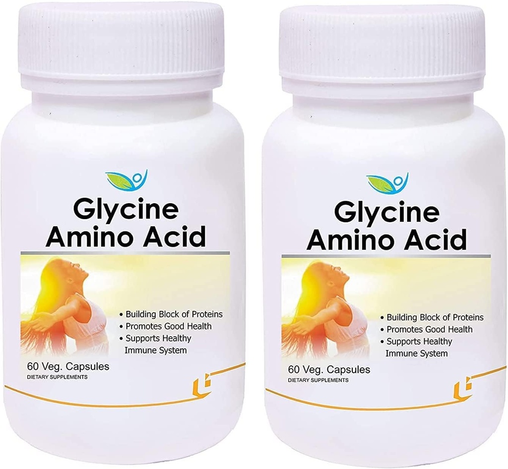 BETT Biotrex Glycine Aminoacido - 60 capsule di veg - Confezione da 2, promuove la buona salute