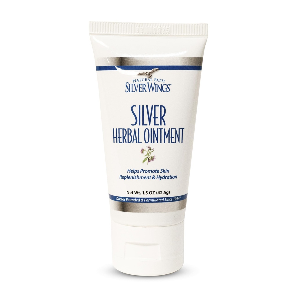 Sentiero naturale Alette d'argento 250ppm Argento Unguento di erbe - Cura della pelle nutriente e idratante 1.50oz