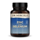 Dr. Mercola Zinc Plus Selenium - Integratore di miscela minerale - per il supporto immunitario, cervello e respiratorio - Contiene Zinc Glycinate Chelate & Copper - GMO-Free & Gluten-Free - 90 capsule (90 Serve)