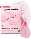 Grace & stella Award Vincere sotto la maschera degli occhi - Ridurre i cerchi scuri, occhi gonfiati, borse sotto occhi, rughe - Gel Under Eye Patches - Regali per la mamma - Vegan Cruelty-Free Self Care (Pink, 6 coppie)