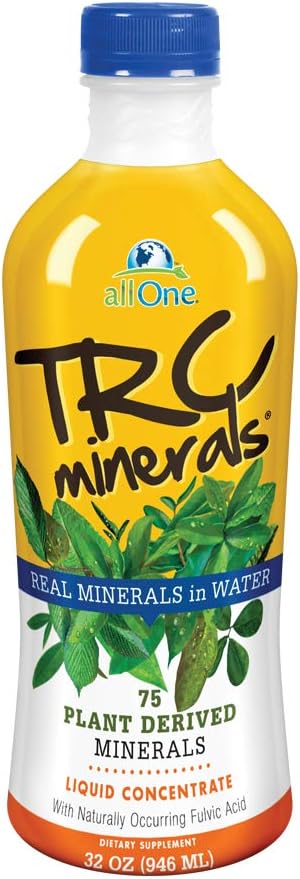 allOne TRC Minerals Liquid | Unflavored | Spettro completo di 75 Trace Minerals & Electrolytes per Ounce | 32oz
