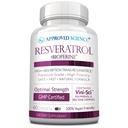 Approvato Science® Resveratrolo - 1000 mg di Trans Resveratrolo - 250 mg di Polyphenol - 98% di purezza Livello - Include Bioperine® - 60 Vegan Friendly Capsules - 1 bottiglia