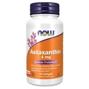 NOW Supplementi, Astaxanthin 4 mg derivato da Non-GMO Haematococcus Pluvialis Microalgae e ha naturale che si verifica Lutein, Canthaxanthin e Beta-Carotene, 90 Softgels