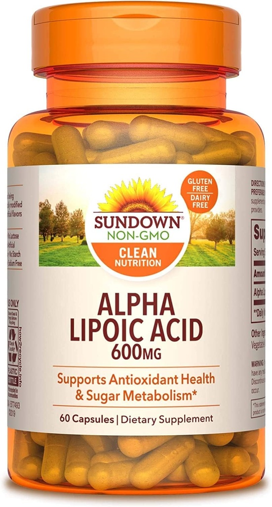 Sundown Naturals Super Alpha Lipoic Acid 600 mg capsule