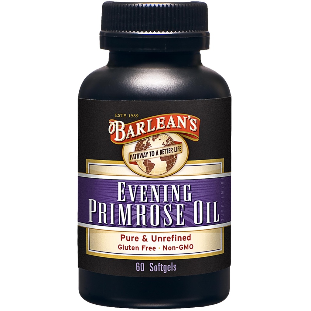 Morbide all'olio di Primrose di Barlean con acido Gamma-Linolenico (GLA) - Non OGM, senza glutine - 60-Softgels