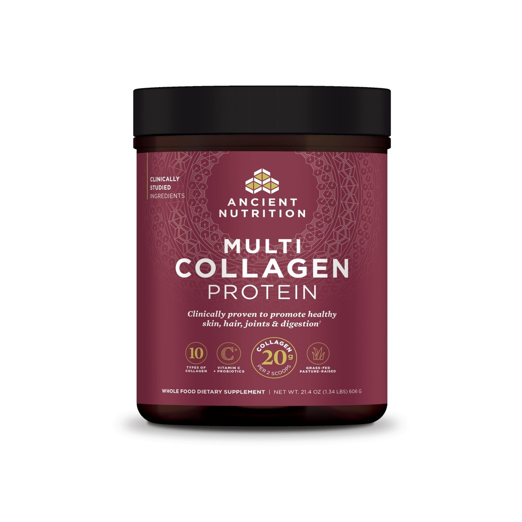 Antica Nutrition Collagen Peptides Polvere, Multi Collagen Protein, Donne & Uomini, Vitamina C, Probiotici, Collage idrolizzato, Supporta Pelle, Giunti, Salute Gut, Non aromatizzato, 60 Serve