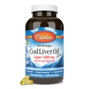 Carlson - Cod Liver Oil Gems, Super 1000 mg, 250 mg Omega-3s, 400 IU (10 mcg) Vitamina D3, Wild Caught Norwegian Arctic Cod Liver Oil, Nordic Fish Oil Capsules, 250 Softgels