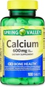 Valle di primavera - Calcio 600 mg (Pacchetto di 2) 200 compresse totali rivestite