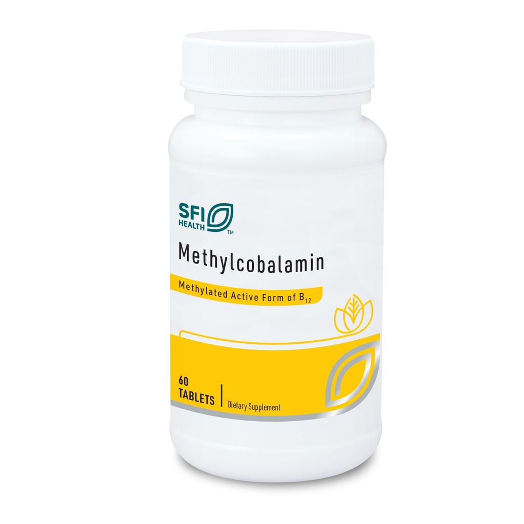 Klaire Labs SFI Health Methylcobalamin Lozenges - 5000 Micrograms Vitamin B12 per il supporto cognitivo e cardiovascolare, Ipoallergenico & Natural Cherry Flavor (60 compresse Fast Dissolve)