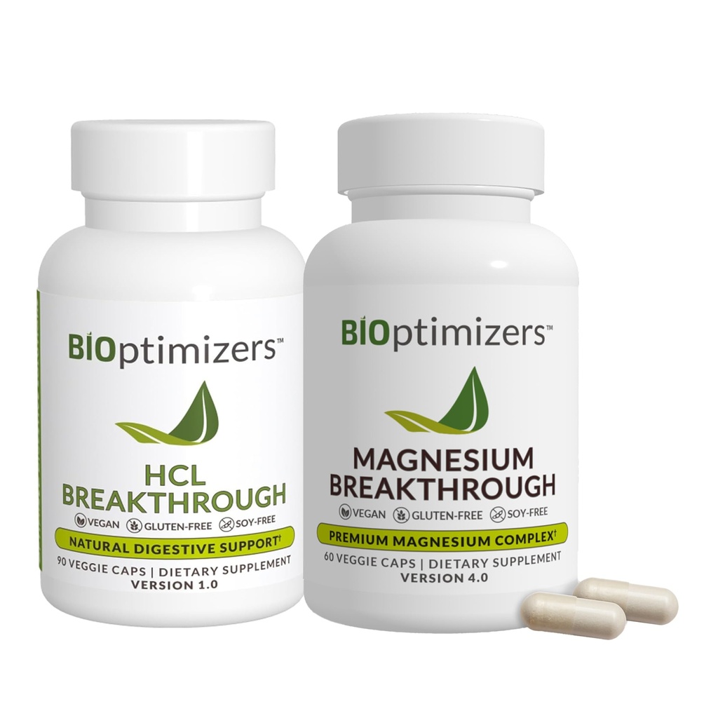 BiOptimizers - Magnesium Breakthrough (60 capsule) e HCL Breakthrough (90 capsule)