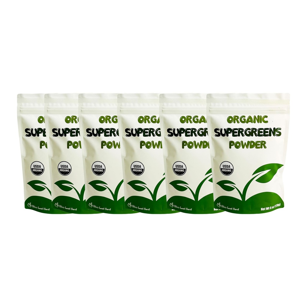 Cherie Sweet Heart Supergreens Powder - Green Superfood - Greens Organic Powder Super Greens - Polvere Smoothie - Superfood Powder - Greens in polvere - 2.25LB Polvere Super Greens - 204 Servings