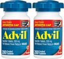 Advil Pain Reliever e Fever Riduttore, Dolore Rilievo Medicina con Ibuprofen 200mg per Dolore Congiunto, Muscolo Ache e Minor Artrite Rilievo Dolore - 200 Compresse Coated con Easy Open Arthritis Cap