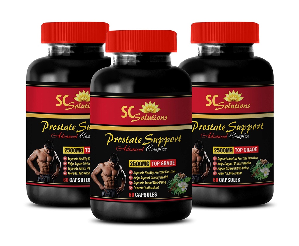Supporto alla prostata Ora - Supporto alla prostata 1345MG - Complesso Avanzato - Capelli Palmetto Segati - 3 Bottiglie (180 capsule)